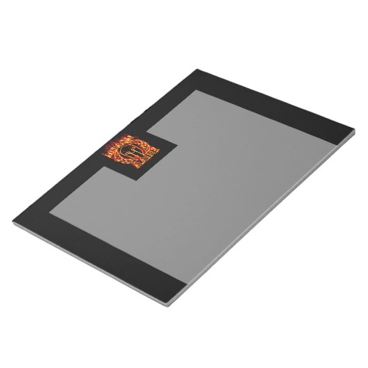 Molon Labe Spartan Warrior in Flammen Notizblock (angewinkelt)