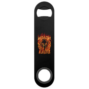 Molon Labe Spartan Warrior in Flammen Speed Flaschenöffner