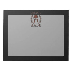 Molon Labe Spartan Warrior Iron Laurels Mask Notizblock