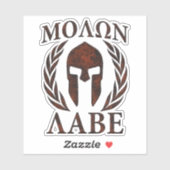 Molon Labe Spartan Warrior Laurels Aufkleber (Blatt)