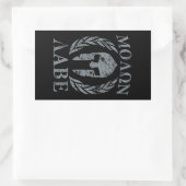 Molon Labe Spartan Warrior Laurels Black Rechteckiger Aufkleber (Tasche)