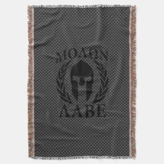Molon Labe Spartan Warrior Laurels Carbon Decor Decke (Vorderseite Vertikal)