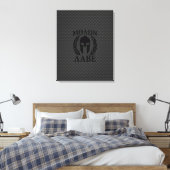 Molon Labe Spartan Warrior Laurels Carbon Decor Leinwanddruck (Insitu (Schlafzimmer))