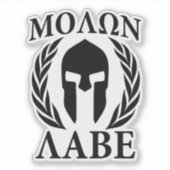 Molon Labe Spartan Warrior Laurels Carbon Style Aufkleber (Vorderseite)