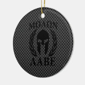 Molon Labe Spartan Warrior Laurels Carbon Style Keramik Ornament (Links)
