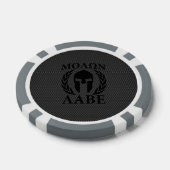 Molon Labe Spartan Warrior Laurels Carbon Style Pokerchips (Einzeln)