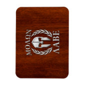 Molon Labe Spartan Warrior Laurels Chro Wood Print Magnet (Vertikal)