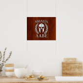 Molon Labe Spartan Warrior Laurels Chro Wood Print Poster (Küche)