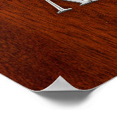 Molon Labe Spartan Warrior Laurels Chro Wood Print Poster (Ecke)