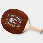 Molon Labe Spartan Warrior Laurels Chro Wood Print Tischtennis Schläger (Seitenansicht)