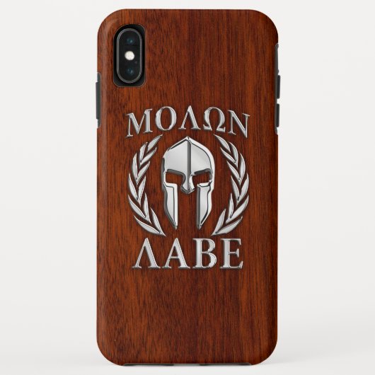 Molon Labe Spartan Warrior Laurels Chrome Style Case-Mate iPhone Hülle (Rückseite)