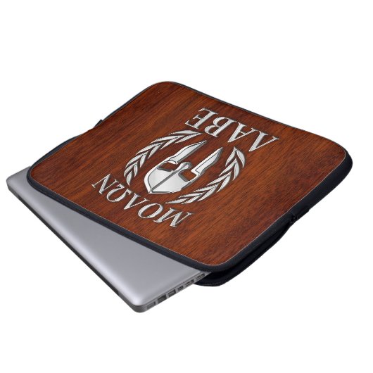 Molon Labe Spartan Warrior Laurels Chrome Style Laptopschutzhülle (Vorne Knopf)