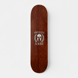 Molon Labe Spartan Warrior Laurels Holzdekor Skateboard