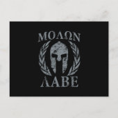 Molon Labe Spartan Warrior Laurels Postkarte (Vorderseite)