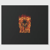 Molon Labe Spartan Warrior Laurels über Feuer Geschenkpapier (Flach)