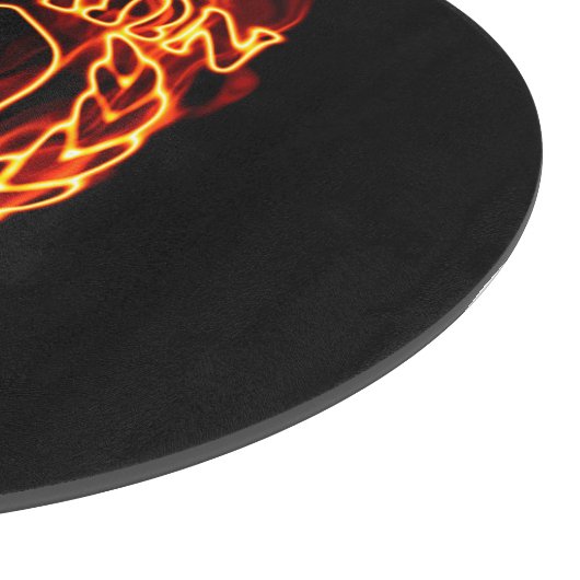 Molon Labe Spartan Warrior Laurels über Feuer Schneidebrett (Ecke)