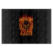 Molon Labe Spartan Warrior Laurels über Feuer Schneidebrett (Vorderseite)