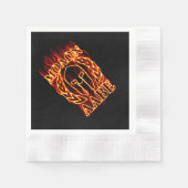Molon Labe Spartan Warrior Laurels über Feuer Serviette (Vorderseite)