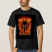 Molon Labe Spartan Warrior Laurels über Feuer T-Shirt (Vorderseite)