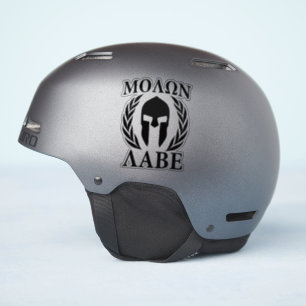 Molon Labe Spartan Warrior Lorbeer Carbon Stil Aufkleber