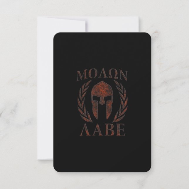 Molon Labe Spartan Warrior Mask Laurels Iron (Vorderseite)