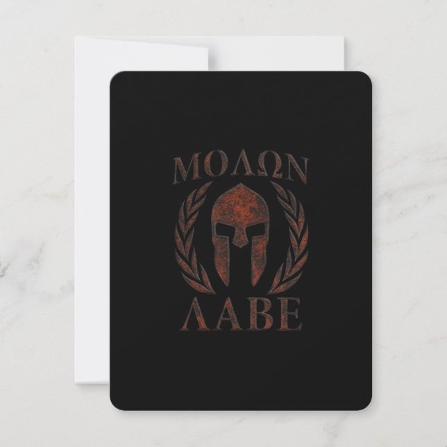 Molon Labe Spartan Warrior Mask Laurels Iron (Vorderseite)