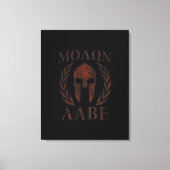 Molon Labe Spartan Warrior Mask Laurels Iron Leinwanddruck (Vorderseite)