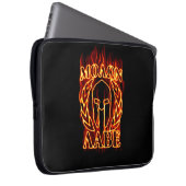 Molon Labe Spartan Warrior on Fire Laptopschutzhülle (Vorne Rechts)