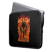 Molon Labe Spartan Warrior on Fire Laptopschutzhülle (Vorderseite Links)
