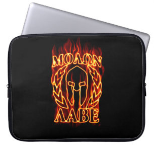 Molon Labe Spartan Warrior on Fire Laptopschutzhülle