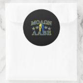 Molon Labe Spartan Warrior Yellow Blue Decor Runder Aufkleber (Tasche)