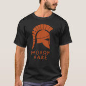 "Molon Labe" Spartaner Widerstand mit antikem Helm T-Shirt (Vorderseite)