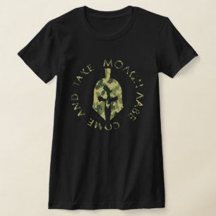 Molon Labe Spartanischer Helm Militär Camo  T-Shirt