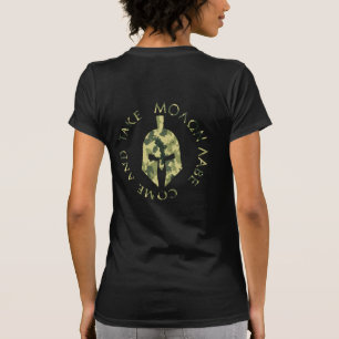 Molon Labe Spartanischer Helm Militär Tarnung T-Shirt