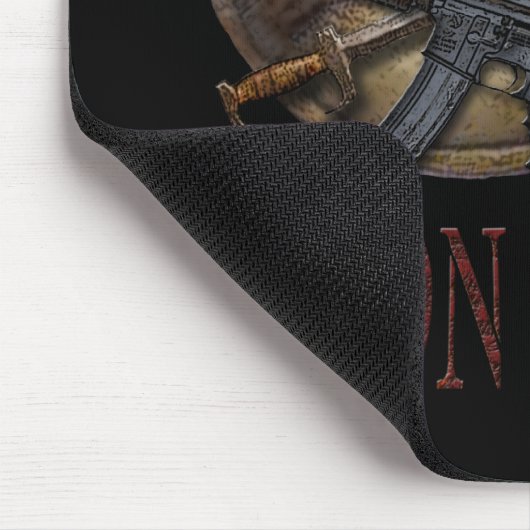 Molon Labe spartanischer Schädel mit M-4 Mousepad (Ecke)