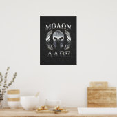 Molon Labe Steel Spartan Helmet auf Kohlenstofffas Poster (Küche)