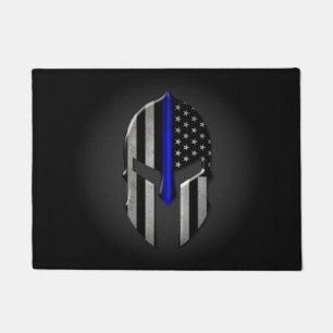 Molon Labe verdünnen Blue Line Fußmatte