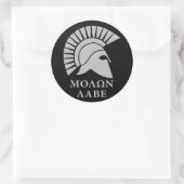 Molon Labe vers01 Rundkleber Runder Aufkleber (Tasche)
