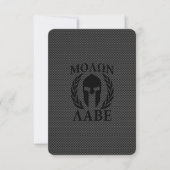 Molon Labe Warrior Laurels über schwarzen Kohlenst (Vorderseite)