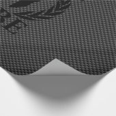 Molon Labe Warrior Laurels über schwarzen Kohlenst Geschenkpapier (Ecke)