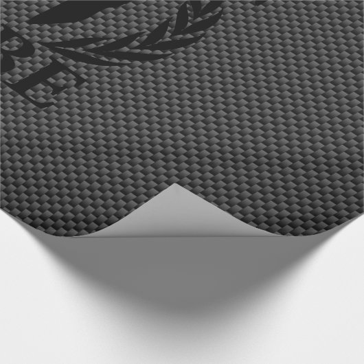 Molon Labe Warrior Laurels über schwarzen Kohlenst Geschenkpapier (Ecke)