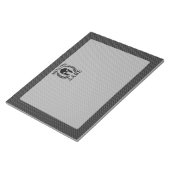 Molon Labe Warrior Laurels über schwarzen Kohlenst Notizblock (angewinkelt)