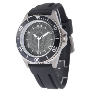 Molon Labe Warrior Laurels Watch Carbon Style Armbanduhr