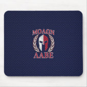Molon Labe Warrior Mask Blue Carbon Fibre Print Mousepad (Vorne)