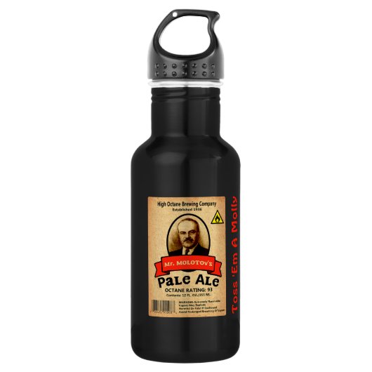 Molotovs Etikett für bleifreie Ale Edelstahlflasche (Vorderseite)
