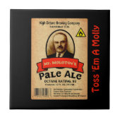 Molotovs Etikett für bleifreie Ale Fliese (Vorderseite)