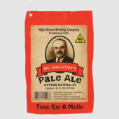 Molotovs Etikett für bleifreie Ale Golfhandtuch (Vorderseite)