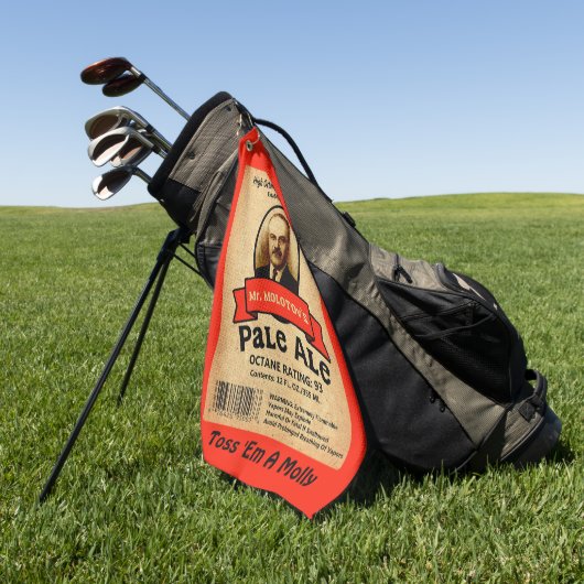 Molotovs Etikett für bleifreie Ale Golfhandtuch (Gras)