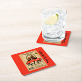 Molotovs Etikett für bleifreie Ale Rechteckiger Pappuntersetzer (Vor Ort)