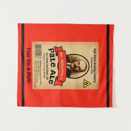 Molotovs Etikett für bleifreie Ale Wandteppich (Vorderseite (Horizontal))